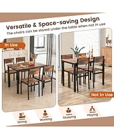 Sugift 5 Piece Dining Table Set Industrial Style Kitchen Table and Chairs