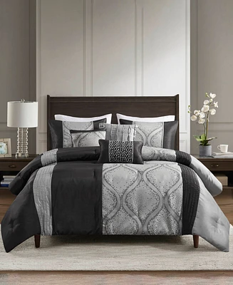 Madison Park Lori Jacquard 6-Pc. Comforter Set, King/California King