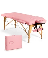 Vebreda Portable Adjustable Facial Spa Bed with Carry Case-Pink