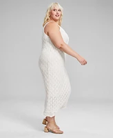 And Now This Trendy Plus Crochet Sleeveless Dress, Created for Macy's