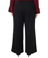 Vince Camuto Plus Lace-Stripe Pull-On Pants