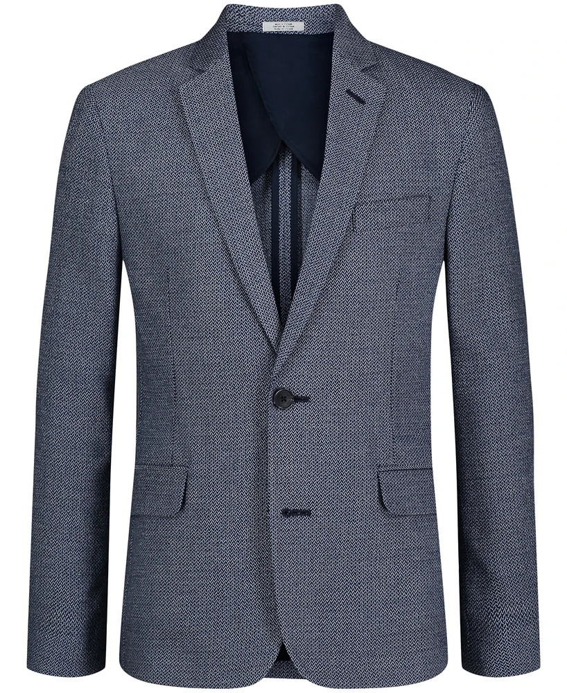 Calvin Klein Big Boys Stretch Mini Texture Sport Coat