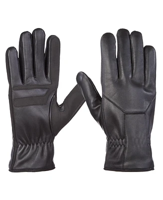 Isotoner Signature Men's Water Repellent Genuine Leather Touchscreen Stretch Gloves