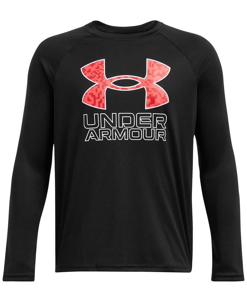 Under Armour Big Boys Tech Hybrid Print Fill Long Sleeves T-shirt