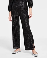 Jm Collection Women's Sequined Pull-On Pants, Created for Macy's