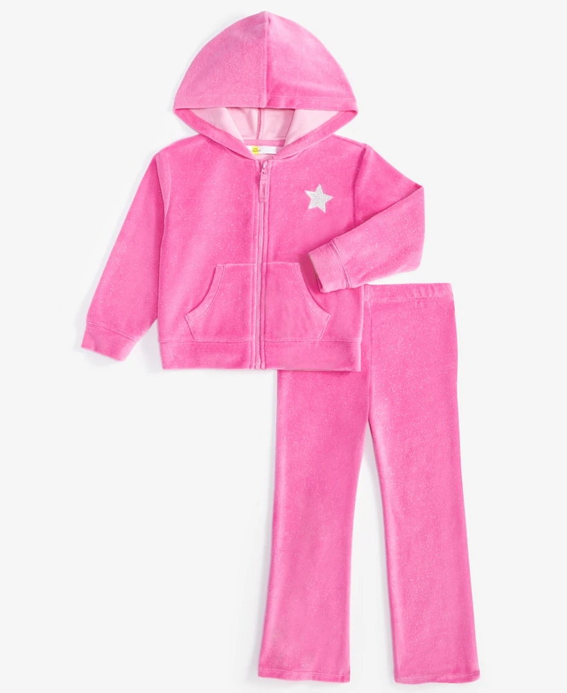 Epic Threads Toddler Girls Star Velour Hoodie & Pants Set, Created for Macy's