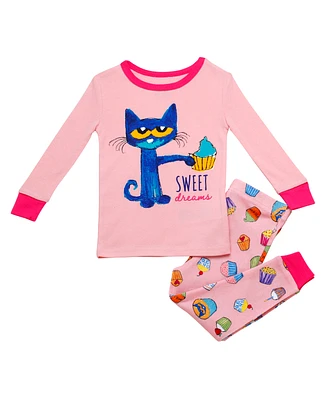 Rashti & Pete the Cat Toddler Girls Snug Fit 2-Piece Pajama Set