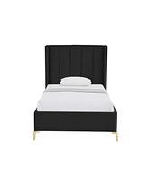 Inspired Home Keion Velvet Platform Bed Full