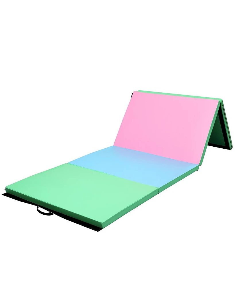 Skonyon 4 Feet x 10 Feet Thick Folding Panel Gymnastics Mat