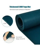 Skonyon Workout Yoga Mat for Exercise-Navy