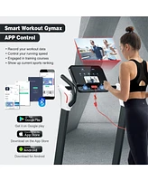 2.25 Hp Electric Motorized Folding Running Treadmill Machine with Led Display-White