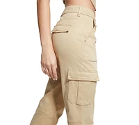 Guess Women's Sexy Straight Mid-Rise Cargo Pants