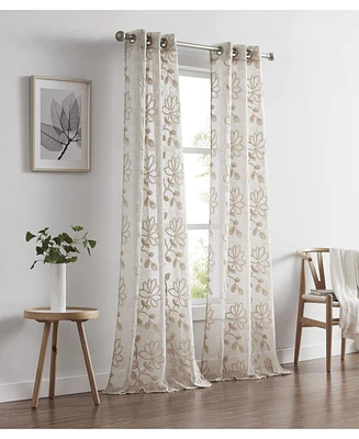 Dainty Home Rita Linen Look 76" W x 63" L Grommet Window Panel Set