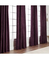 Chanasya Premium 2-Panel Classy Embossed Leaf Textured Curtains - Back Tab