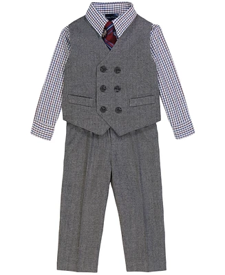 Nautica Toddler and Little Boys Herringbone Vest, 4-Piece Set