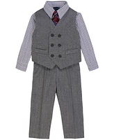 Nautica Toddler and Little Boys Herringbone Vest, 4-Piece Set