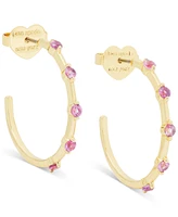 kate spade new york Gold-Tone Hint of Shimmer Small Hoop Earrings, 1"