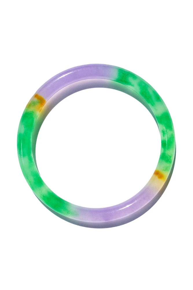 Lavender field - Multicolor jade stone bangle