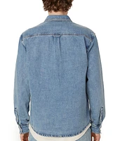Frank And Oak Men's Loose-Fit Button-Down Denim Shirt