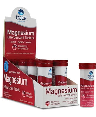 Trace Minerals Magnesium Effervescent Drink Tablets | Magnesium Carbonate | Raspberry Flavor | 150mg per Serving, 80 Tablets