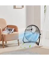 Sugift 20 Inch Box Portable Floor Fan with 3 Speed Settings and Knob Control