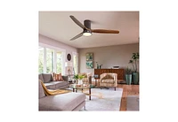 Sofucor 52" Ceiling Fan Low Profile with Lights