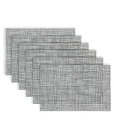 Dainty Home Bristol Texteline Outdoor Dining Set Textured Design Reversible 12" x 18" Rectangular Placemats Set of 6