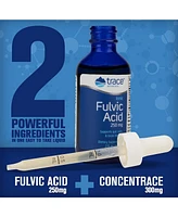 Trace Minerals Liquid Ionic Fulvic Acid | 250 mg | Normal Gut and Digestion Function | Powered by Concentrace Ionic 60 Servings, 2 fl oz