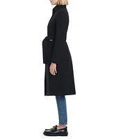 Vince Camuto Women's Single-Breasted Fitted Melton Wool Blend Coat