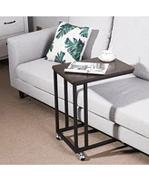 Slickblue Chic Snack Side End Table with Compact Design and Versatile Storage Features