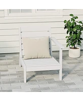 WestinTrends Outdoor Patio Hdpe Right Arm Facing Deep Seating Corner Chair