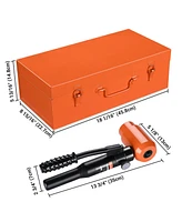 Yescom 15 Ton Hydraulic Knockout Punch Kit with 1/2" to 4" 10-Die Steel Case Heavy Duty Conduit Hole Digger Cutter Set