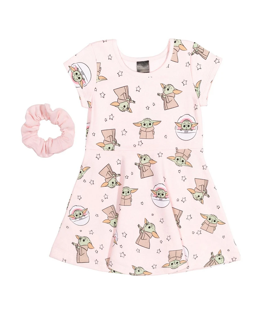 Starwars Girls Star Wars Baby Yoda French Terry Skater Dress to