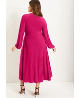 June + Vie Plus Size June + Vie Florynce Empire Waist Dress