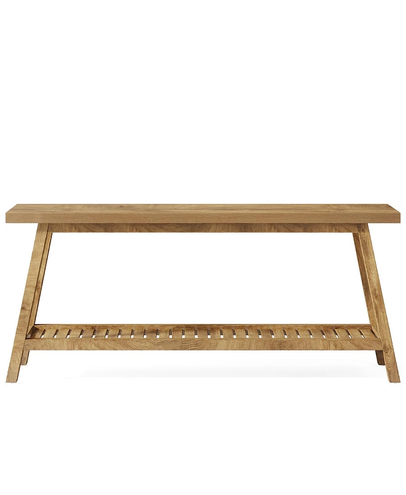 Tribesigns Farmhouse Console Entryway Table: 70.9 Inches All Wood Console Table for Entrance, 2 Tiers Narrow Long Behind Couch Sofa Table, Foyer Entry