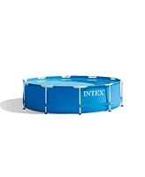 Intex 10ft x 30in Metal Frame Above Ground Swimming Pool Set with Filter Pump