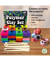 Hippie Crafter Polymer Clay Set 48 Colors