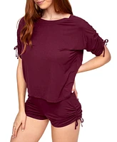 Adore Me Women's Laura Pajama Knit Top & Short Set