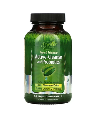 Irwin Naturals Aloe & Triphala Active-Cleanse and Probiotics - 60 Liquid Soft