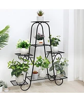 Vebreda Plant Rack 7-Tier Metal Plant Stand Garden Shelf