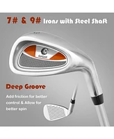 Vebreda Complete Golf Club Set for Children Age 8-10-Orange