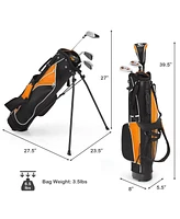 Vebreda Complete Golf Club Set for Children Age 8-10-Orange