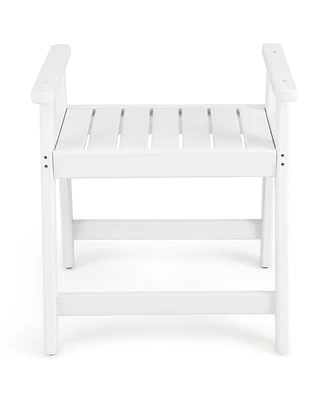 Skonyon Heavy Duty Shower Bench with Arms for Inside Shower Shaving Legs-White