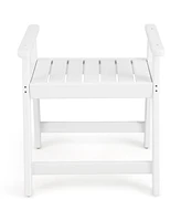 Skonyon Heavy Duty Shower Bench with Arms for Inside Shower Shaving Legs-White