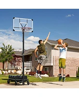 Soozier Foldable & Portable Basketball Hoop, Basketball Goal, 4.3-10.2'