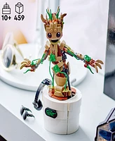 Lego Marvel Dancing Groot, Buildable Animated Guardians of the Galaxy Toy 76297, 459 Pieces