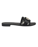 Guess Women's Elyze Quattro Single Band Flat Slide On Sandals