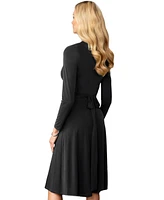 Hotsquash London Women's Long Sleeve Wrap Dress