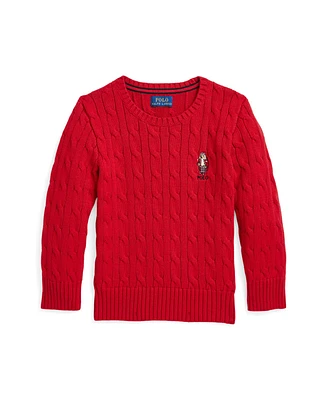 Polo Ralph Lauren Toddler and Little Boys Bear Cable-Knit Cotton Sweater