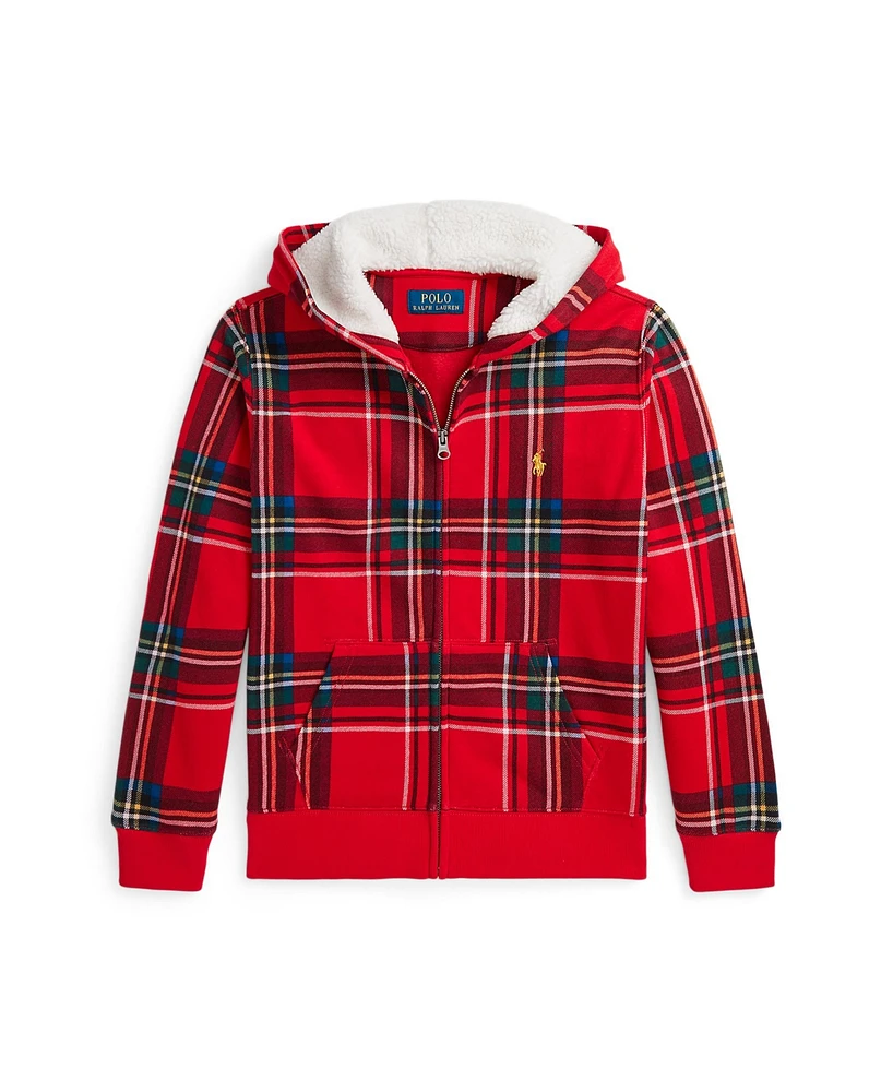 Polo Ralph Lauren Big Boys Plaid Fleece Full-Zip Hoodie